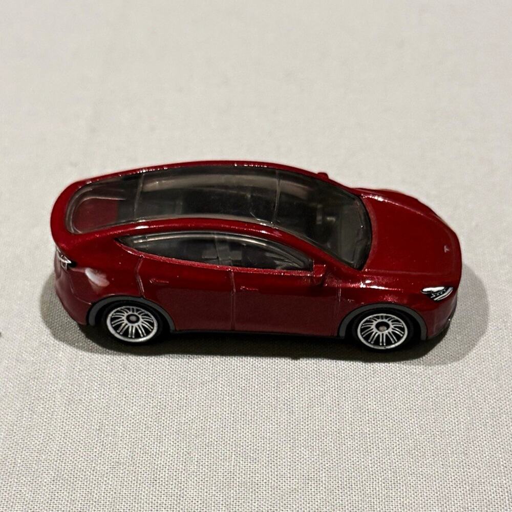 Tesla Hot Wheels Model Y 2020 Red 1:64 Diecast Car, Tesla Theme